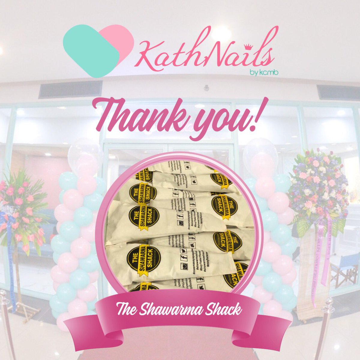 KathNails_KCMB's tweet photo. #KathNailsByKCMB would also like to thank The Shawarma Shack for bringing the shawarma craze at our grand opening! 😋 https://t.co/8A3GoR3JuC