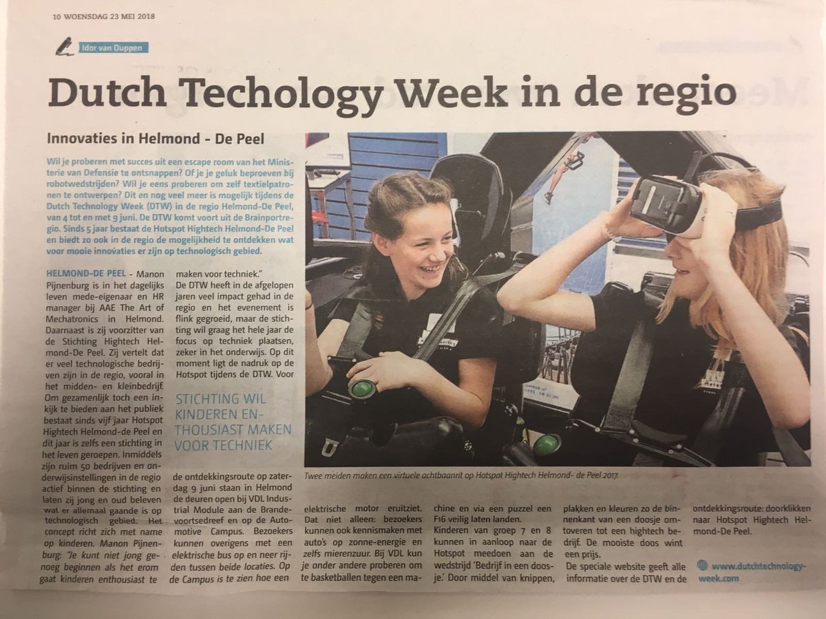 "Wil je proberen met succes uit een escape room van het Ministerie van Defensie te ontsnappen? Of je geluk beproeven bij robotwedstrijden? Wil je eens proberen om zelf textielpatronen te ontwerpen?.." Ontdek #techniek tijdens #DTW2018_HHP @traverselokaal bit.ly/dtw2018_traver…