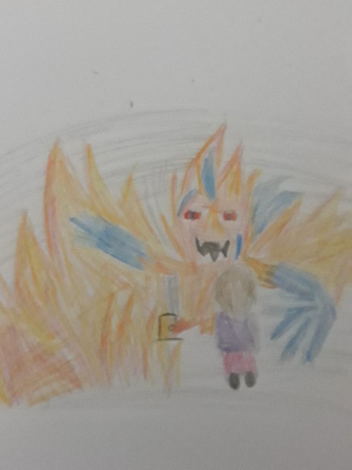 vulienvam's tweet photo. #yofalco @falcofalcrow das war der häufigste Albtraum denn ich je hatte ich habs gerade gemalt weil ichs früher nie gemacht habe😅 das ding war eine mischung aus Feuer und wasser es wollte mich immer umarmen und davor hatte ich angst https://t.co/lOfEOTggon
