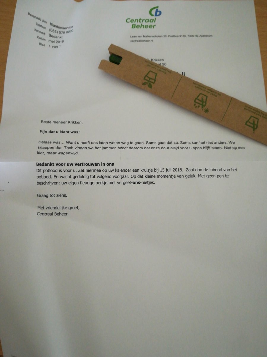 JanHazejager's tweet photo. Zag deze update van Sjors Krikken op Linkedin. Prachtig voorbeeld van service en aandacht voor de klant. En mooie &amp; nuttige inzet van een #giveaway. 
#ditwiljehebben #promotionalproduct #CustomerExperience #CustomerService #centraalbeheer #promz #ppp https://t.co/kwlbhtvqVN