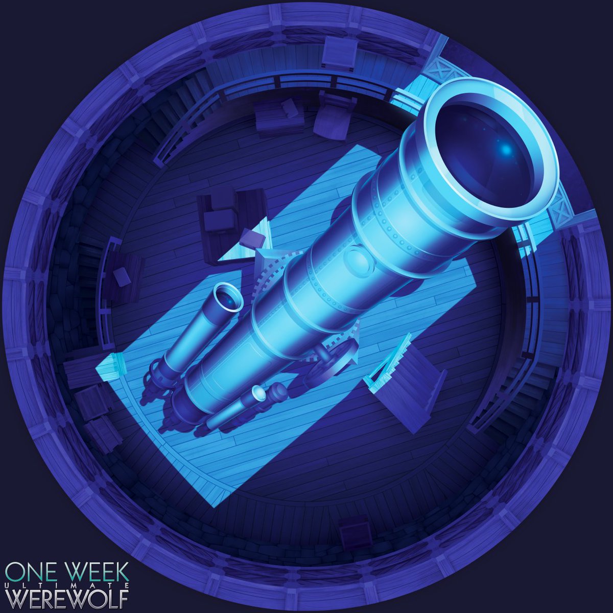 zeedox's tweet image. The Observatory- really happy with how this one turned out! The giant telescope lets you see EVERYTHING that happens at night! #OneWeekUltimateWerewolf