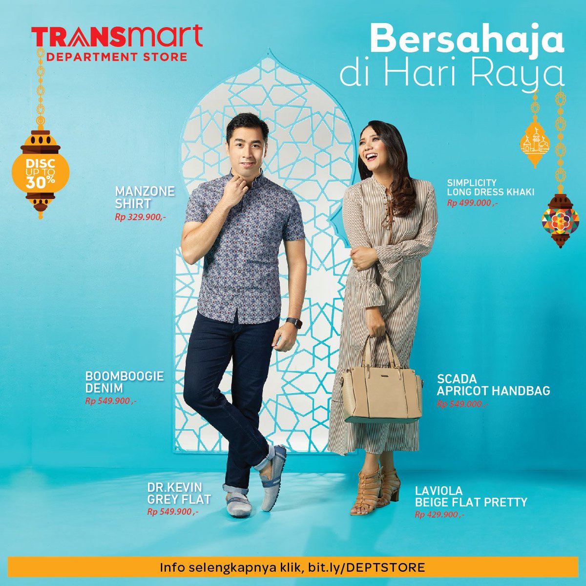 Transmart_IND's tweet photo. Siap tampil penuh sahaja di Hari Raya? Yuk, miliki segera ragam koleksi brand-brand berkualitas di #TransmartDeptStore sesuai gaya khas Anda! Lihat pilihan koleksinya di https://t.co/I1FEB6XslA. Periode promo Mei-Juni 2018. #RamadanBersamaTransmart https://t.co/5DuoGPpcp5