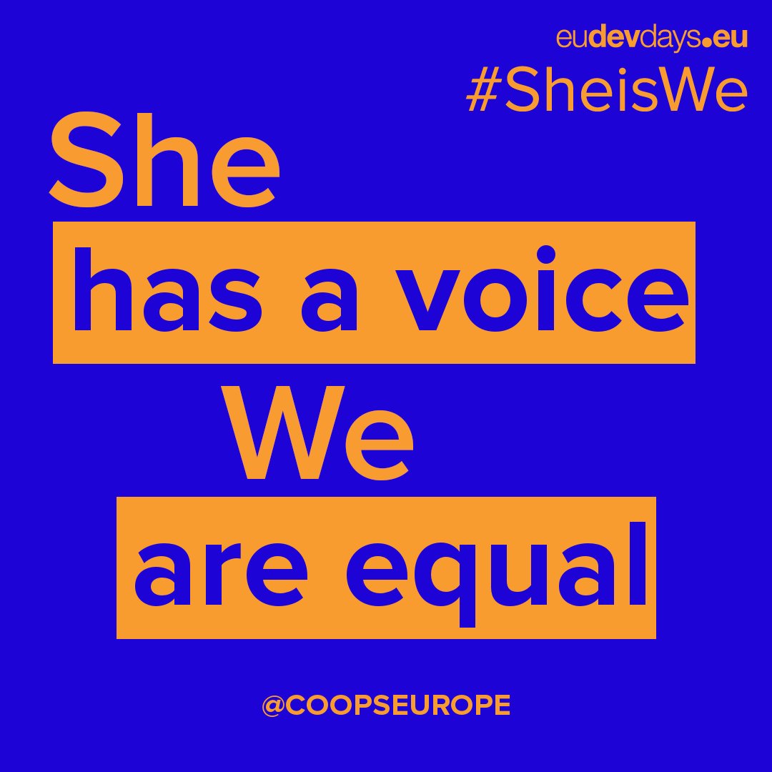📢Cooperatives give women a voice worldwide. Next week we will showcase how women's empowerment is achieved through inclusive and people-centred businesses. 
Find out more about European Development Days > bit.ly/2xlP89x #coops4dev🌍 #sheiswe