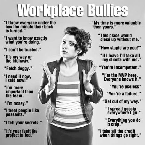 outingabully's tweet image. Research contradicts common understanding that bullying done in an organization is done to weak,silent types. The target of bullies are energetic, educated thinkers that challenge ideas,norms, methods, procedures and processes in an organization. The bully’s power is threatened.