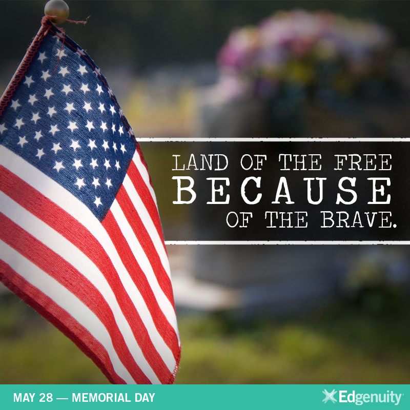 In honor and remembrance of our veterans, we thank you for your service. #MemorialDay