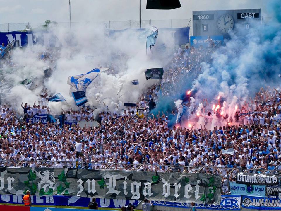 TSV 1860 Munich - Hamburger SV - flagge - 1,5 x 1 m – Ultras Schal