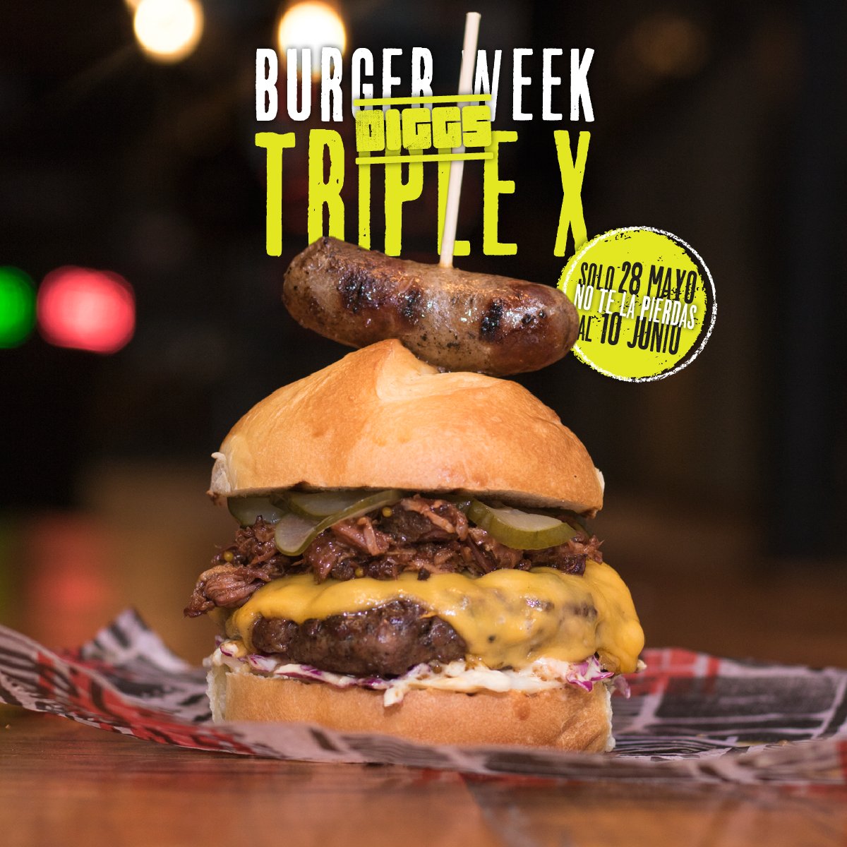 Diggsargentina's tweet photo. Arrancó @TheBurgerWeek y en Diggs pusimos, literalmente, toda la carne en el asador con nuestra increíble burger Triple X (aunque apta para todo público). Probala desde hoy y hasta el 10 de junio a solo 99p. #hamburguesa #burger #streetfood #foodporn #cerveza #beer #Palermo https://t.co/TmxeioVoC4