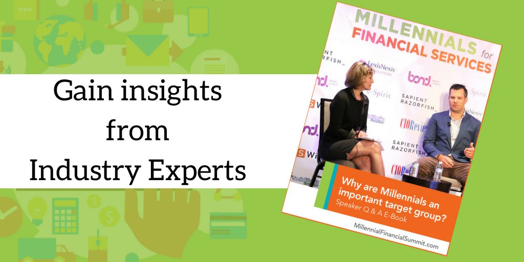 We've asked industry experts questions on the importance of #Marketing to #Millennials and they have some very interesting insights to share. Download our e-book to know what our speakers from <a href="/Fidelity/">Fidelity Investments</a> <a href="/WellsFargo/">Wells Fargo</a> and more have to say - goo.gl/jS9Vjt #MFS18
