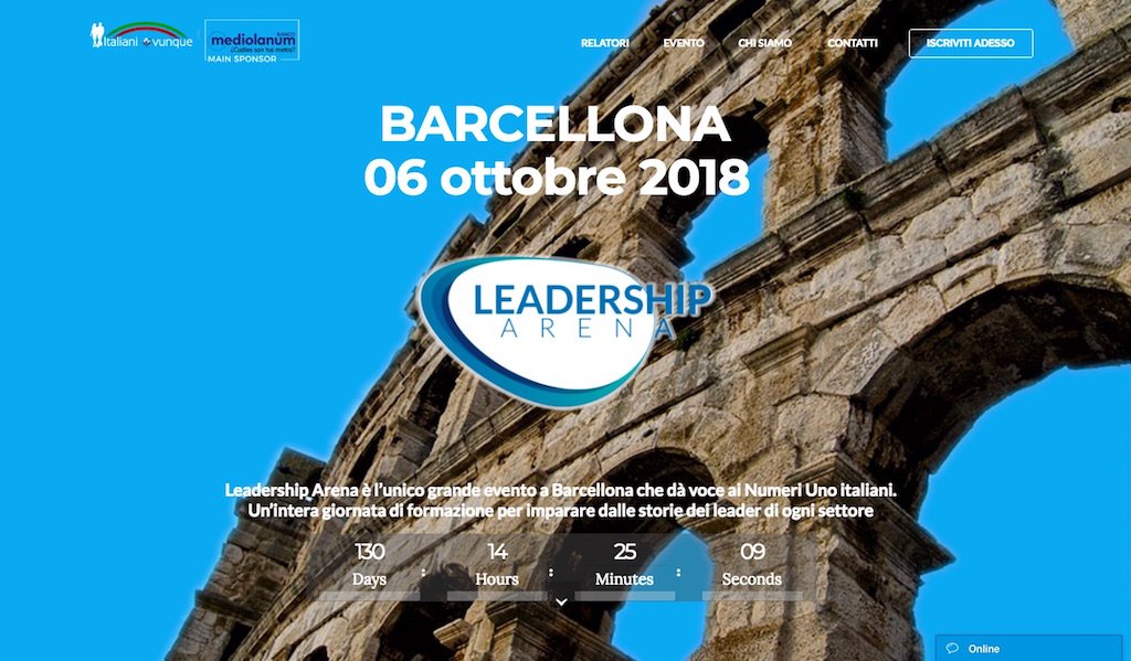 Un ponte tra il #talento italiano e la splendida città di #Barcellona. Leadership Arena è il nuovo grande #evento di #formazione interamente made in Italy, pensato per chi vuole farsi ispirare dalle storie dei Nº 1. Vi invitiamo a scoprire tutti i nostri straordinari ospiti