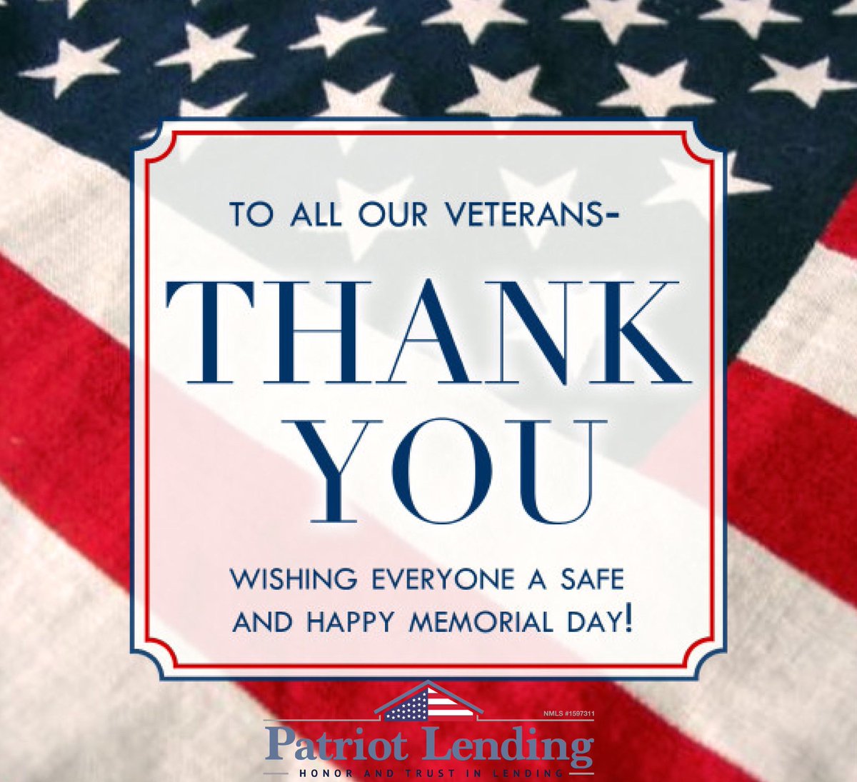 PatriotLnd's tweet photo. Today we Celebrate, Honor &amp; Remember. Many have and will continue to make the ultimate sacrifice for our freedom. God bless this amazing country and all of those we memorialize, not just today, but forever. Happy Memorial Day from Patriot Lending. Stay safe 🇺🇸 https://t.co/vR0btTMcqJ