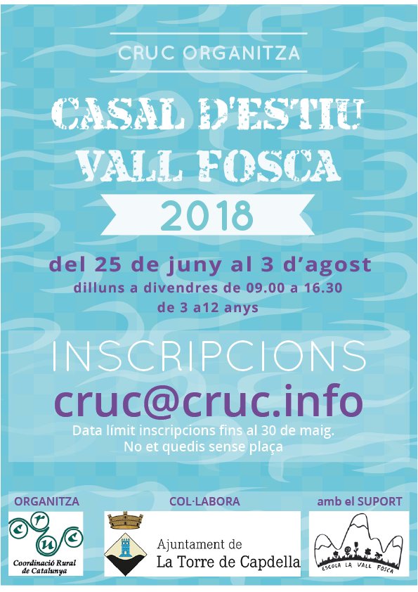 AMPAVallFosca's tweet photo. Afanyeu-vos a apuntar els vostres fills i filles al Casal d'estiu de la #vallfosca, que s'acaben les places!!!! @ZerPallarsJussa @visitvallfosca @CEPallarsJussa @vall_fosca https://t.co/iBgN4suvOX