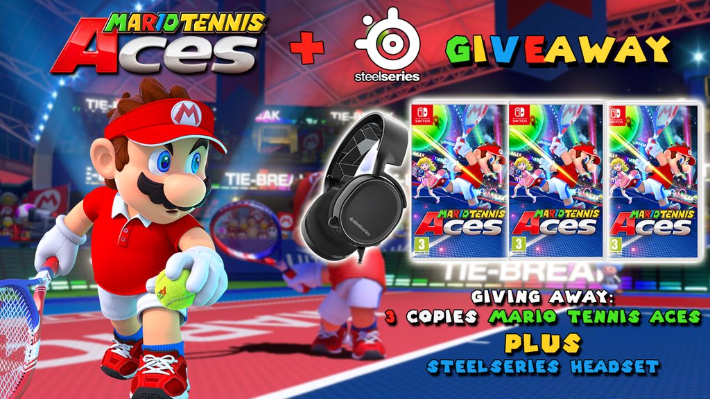 chrisdanielsjr_'s tweet photo. We are holding a giveaway for a chance to win 1 of 3 copies for #MarioTennisAces or a #SteelSeries headset! Winners to be announced June 22nd.

Enter a chance to win now: https://t.co/YlkxuVSiov

#Mario #MarioTennis #Giveaway https://t.co/2A27uvnydA