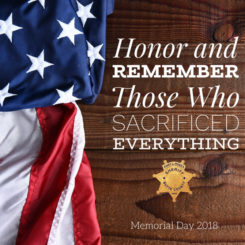 #HonorandRemember #MemorialDay2018 #BCSO