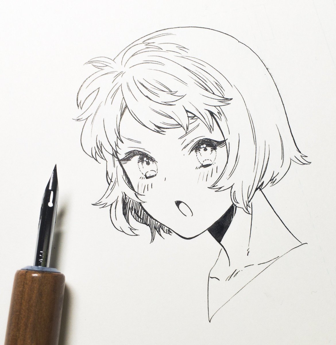原稿する度床にインクぶちまけるからデジタルに移行したけど、なんだかんだで一番好きなペン設定はタチカワのソフト丸を軽く炙ってガバガバに柔らかくした奴だよ 
