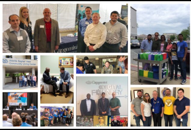 JohnPMullen17's tweet photo. Our Veterans Employee Resource Group very active   in supporting military families and at career fairs to bring Vets into Capgemini. Thankful for their outreach and passion to serve those who serve our country. #MemorialDay https://t.co/9an3IFeQmH