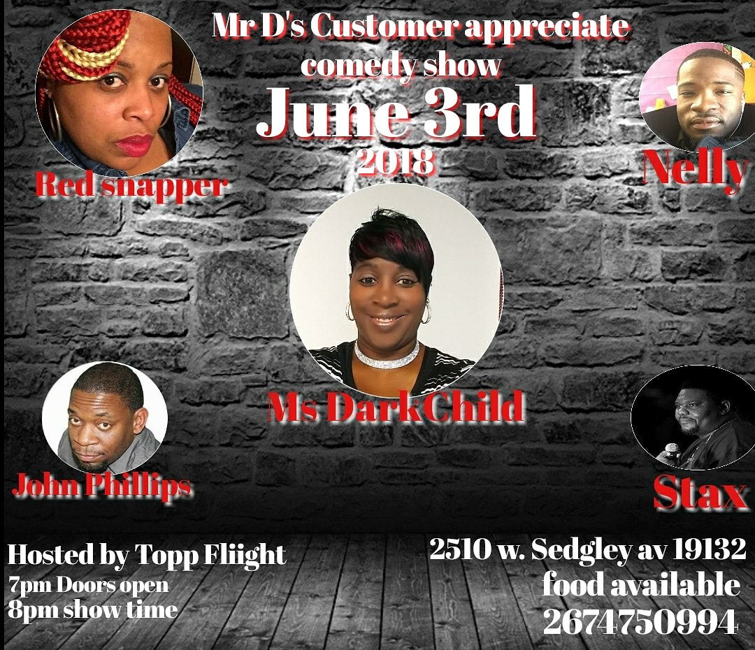 ToppFliight's tweet photo. Free comedy show June 3rd come laff with me.  It's free our customers appreciation comedy show.. hit me up if u interested...TAKEN OFF https://t.co/9STRyjQpDW