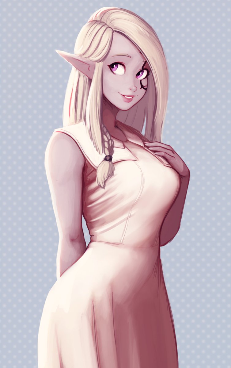 Raichiyo33's tweet photo. FF14 commission of an elf! https://t.co/mC2YJcURVG