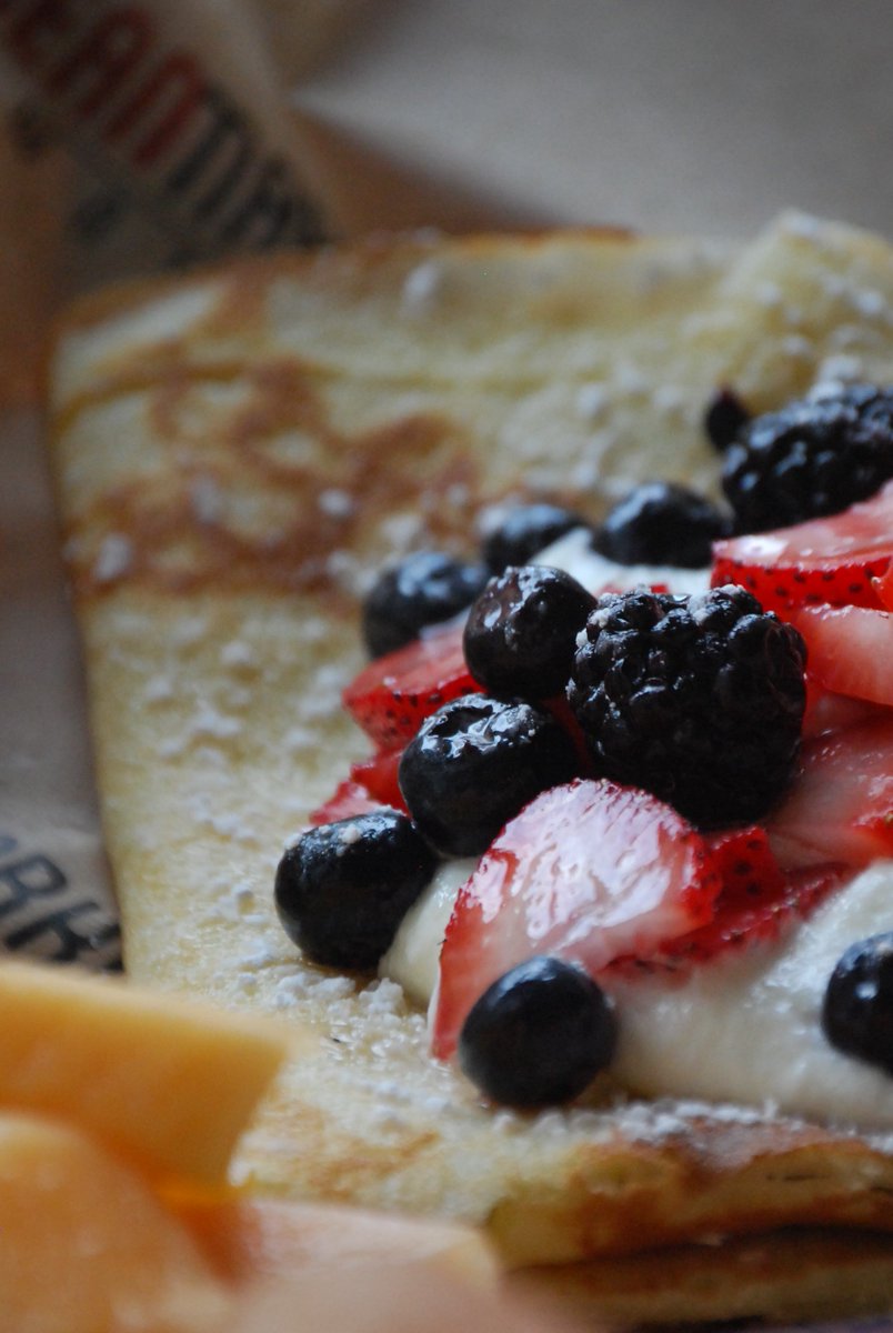 Our Berries and Crème crepe looks this delicious every time we make it. #BerriesandCreme #Crepes #Fruit #DeliciousFoodOur Berries and Crème crepe looks this delicious every time we make it. #BerriesandCreme #Crepes #Fruit #DeliciousFood