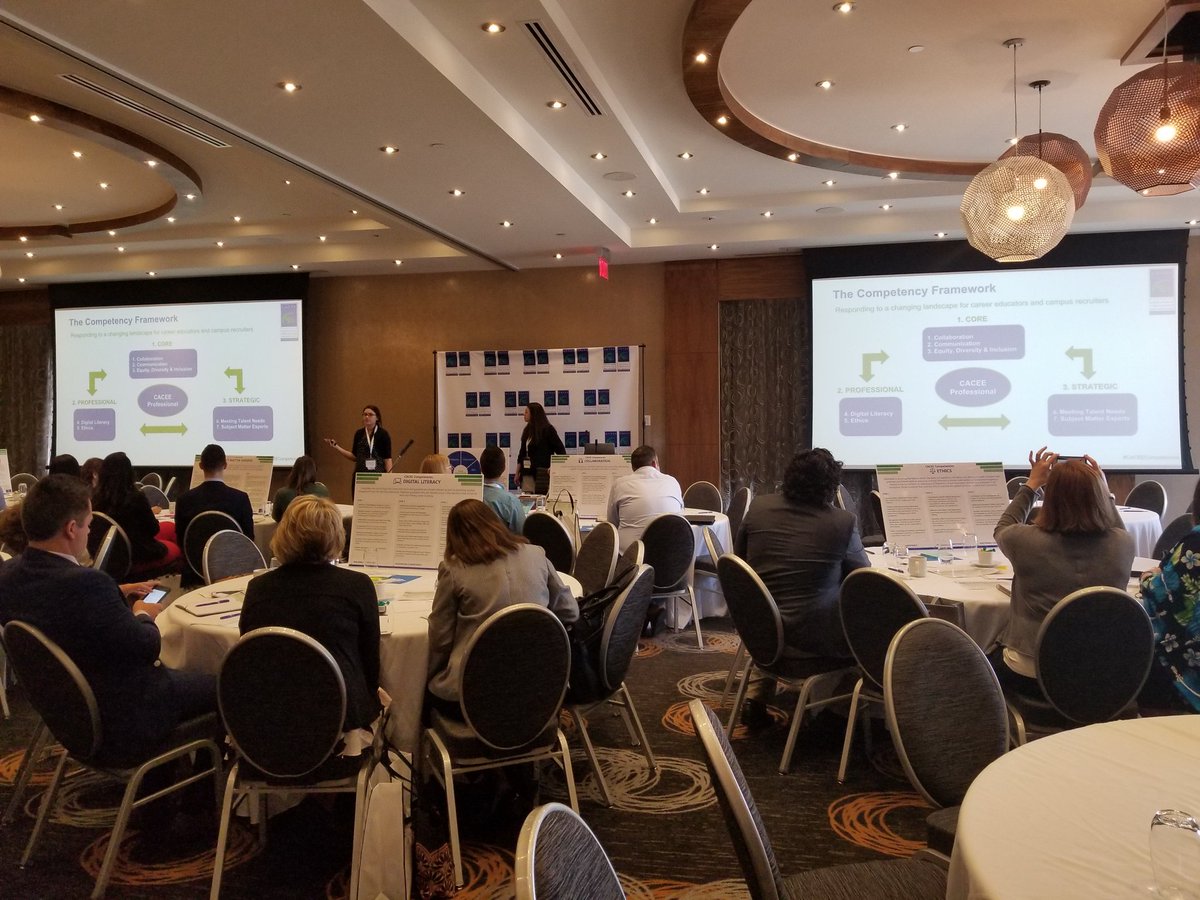 Caroline_Konrad's tweet photo. Launch Day! @nayellipz + @tcsont rolling out #CACEECompetencies Framework for #CareerEducators + #CampusRecruiters #CACEE2018 @followCACEE https://t.co/OpIbSTb3YK