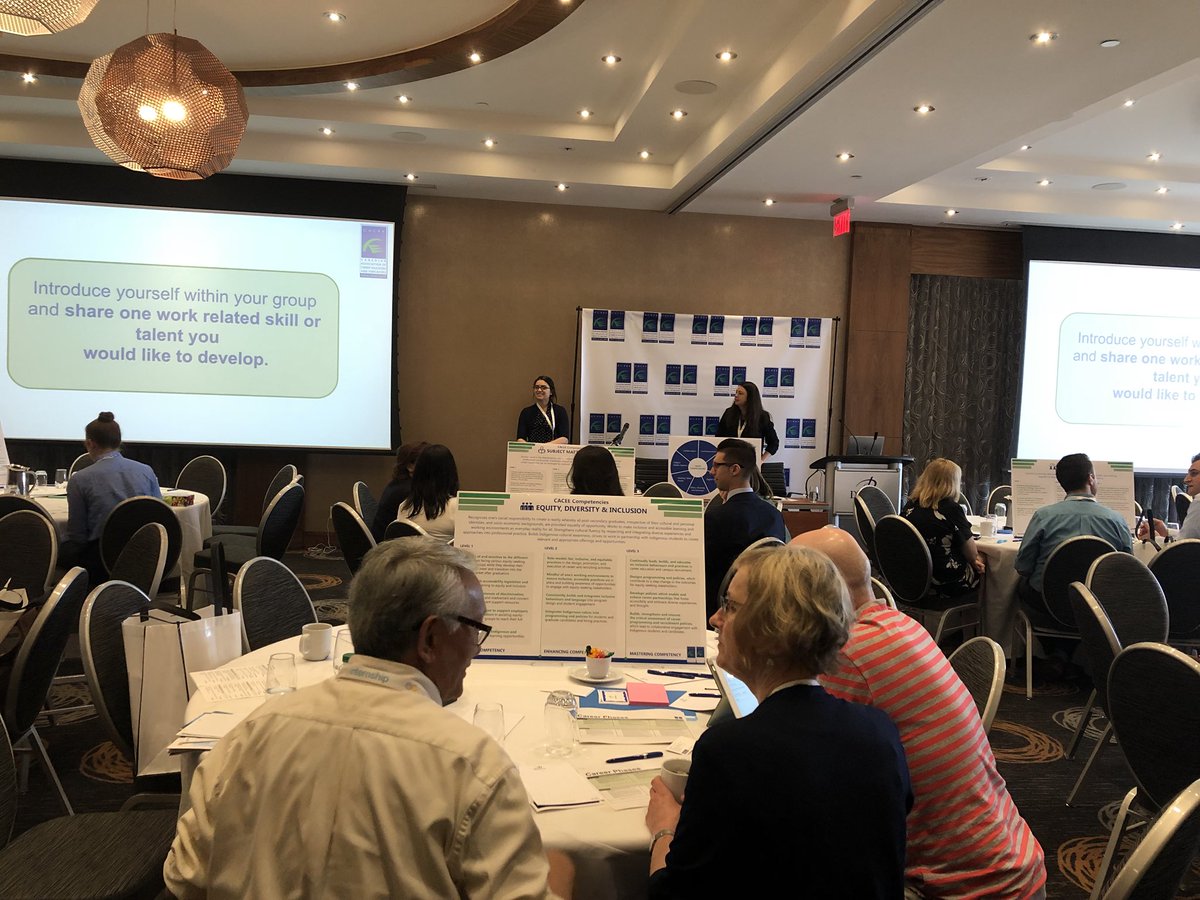 canuckguy79's tweet photo. @nayellipz and @tcsont kicking off the #CACEECompetencies session with delegates at #CACEE2018! Exciting to see this framework officially launch into the CACEE community!! https://t.co/iH1i6B2yKc