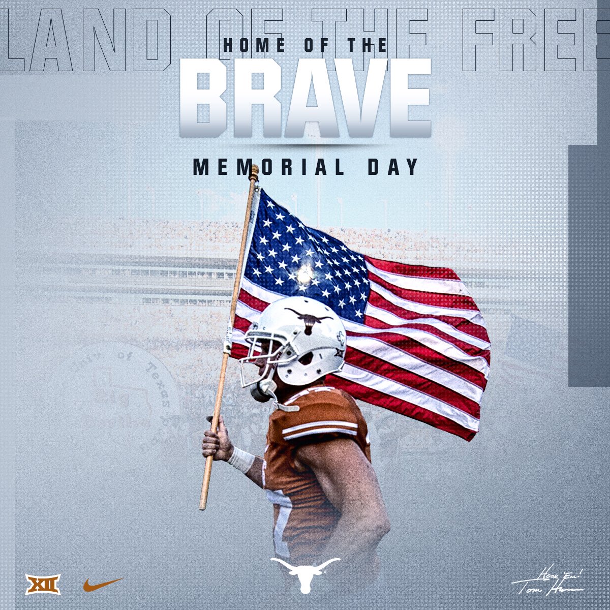 TexasFootball's tweet photo. Home of the brave. #MemorialDay https://t.co/lDUU5D4LmF