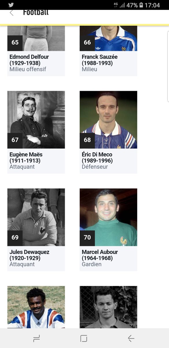 TurckBernard's tweet photo. top 100 des meilleurs joueurs de l'équipe de France de football
Ils ont laissé une trace indélébile dans l'histoire de l'équipe de France Découvrez notre top 100 des meilleurs joueurs ayant porté le maillot de la sélection nationale 

#rmclive #moscatoshow #dreamteamrmc https://t.co/h6Oy28fH5X