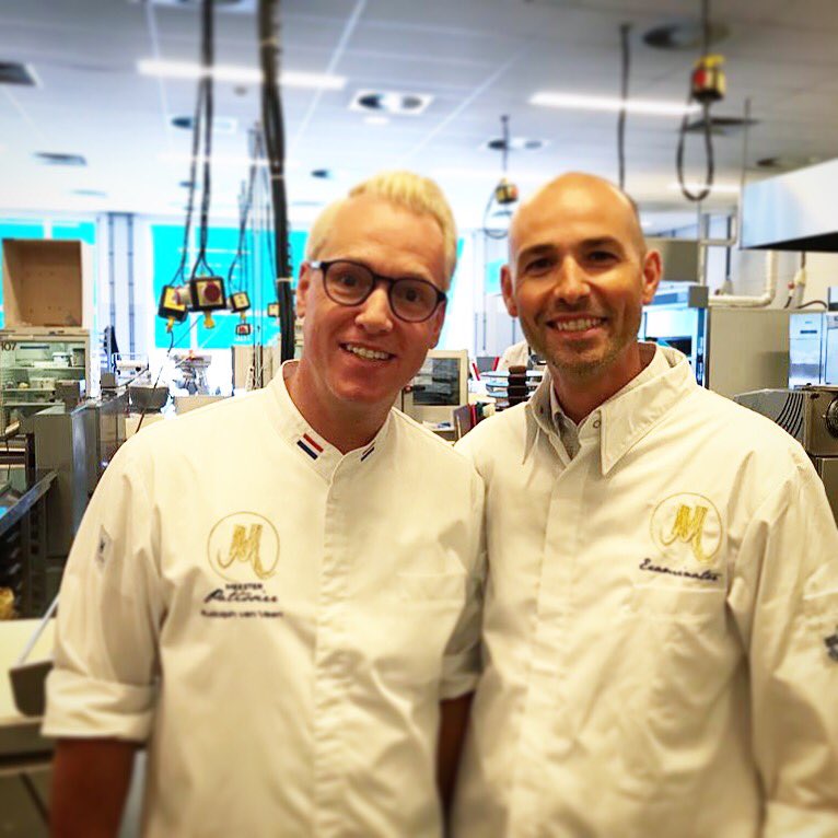 First day of the 3 day ‘Master Pastry Chef’ examination. Together with collegae judge Chef @Bart.Ardijns from Belgium. #masterchef #meesterpatissier #examination #judges #judge