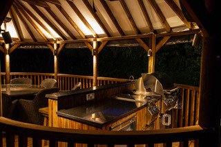 life_outdoors's tweet photo. Thanks to Mrs E for sending us this picture of her newly finished Prestige in the evening, we love hearing how our customers are going to use their new addition!  #kent #gazebo #outdoorkitchen #handcrafted https://t.co/FqCjzxyd7K