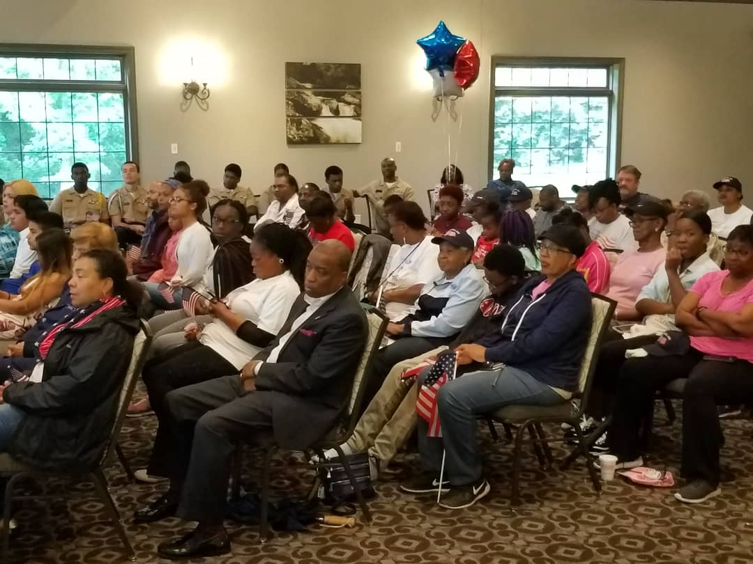 stockbridgecity's tweet photo. The Memorial March of Stockbridge Ceremony at the Merle Manders Conference Center just wrapped up. Thank you to all the community members that made it a big success.

#CityofStockbridge #community #Stockbridge #people #MemorialDay #MemorialDayMarch #holiday #Monday https://t.co/JeYI6KxkNx