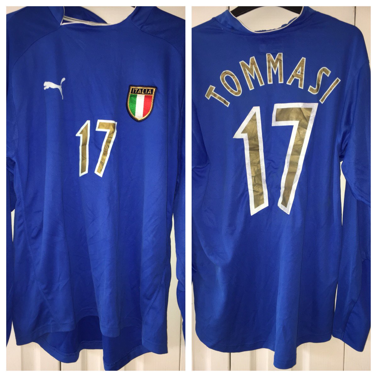 Time to give away another one of my #football shirts for free!

Calling all @azzurri fans...would you like this <a href="/17tommasi/">Damiano Tommasi</a> match worn shirt?

To be in with a chance of winning, all you need to do is Follow me, RT &amp; Like this post! #Italia 🇮🇹