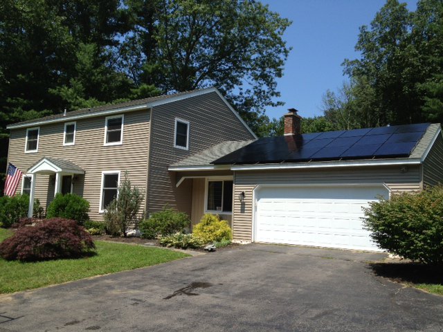 Blue sky, green trees, sun shining, and solar panels making power on your roof! What's better than that?!