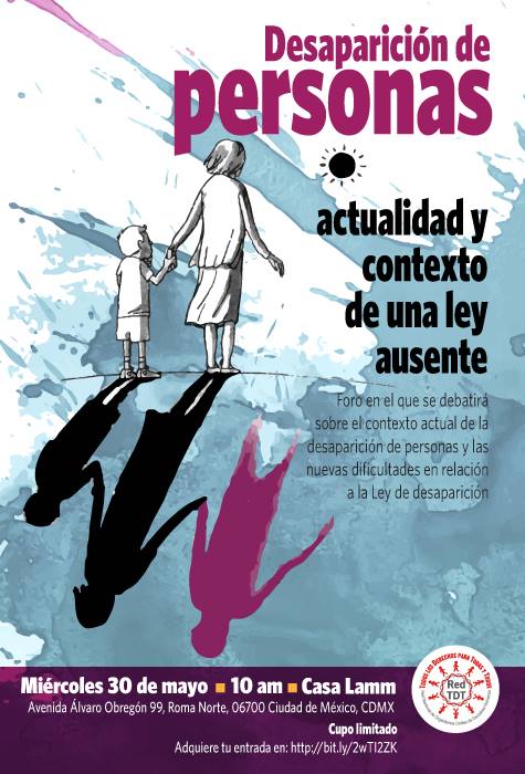 ONUDHmexico's tweet photo. 📅#EnAgenda Esta semana se llevará a cabo el  Foro: Desaparición de Personas. Actualidad y contexto de una ley ausente | Invita @cedehumo y @RedTDT | 30 de mayo, a las 10:00 am, en @CASALAMM | Regístrate en: https://t.co/Jx7Bwg1tiZ https://t.co/GvMANEi0Ho