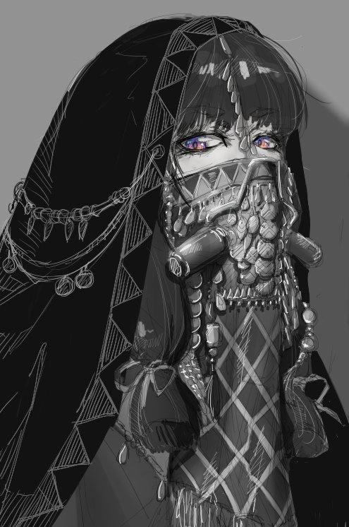 MeretKae's tweet photo. ((Lyran character ideation sketch)) @HouseLyra  masks comes in all forms and styles. Distinct or mixed in genre and design; each a unique representation of the wearer. @skinnyghost https://t.co/bdPhb7DT0w