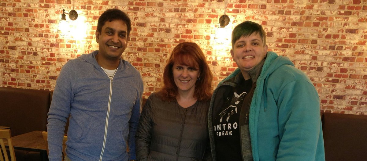 A_Bansal's tweet image. Indian dinner with @DesertIsleSQL @HeidiHasting #sqlsat712
and guess what.. Heidi had hot tea and cold mango lassi together :)