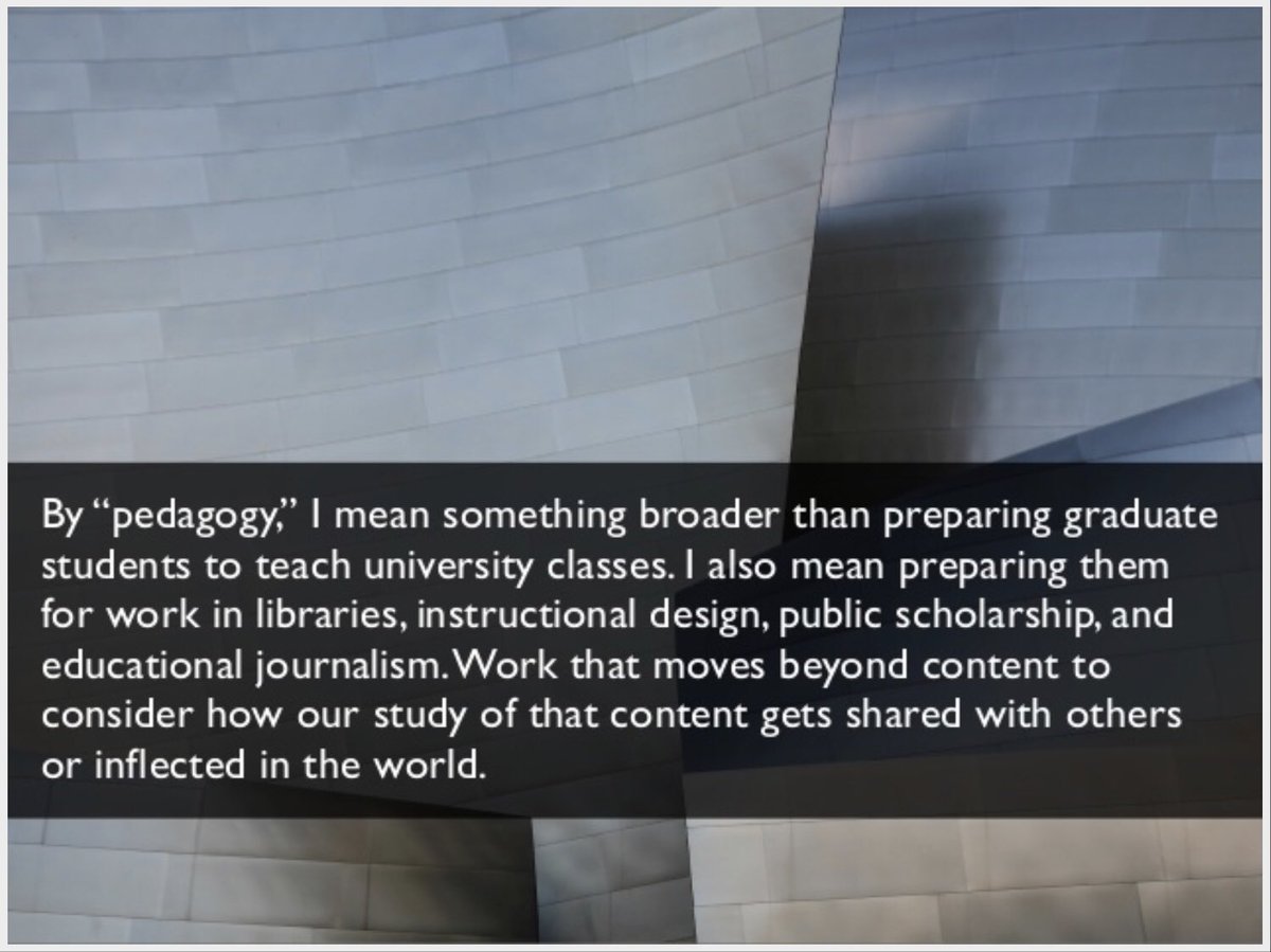 's tweet image. A modest proposal for the future of the field of Higher Education Pedagogy. From my keynote today at #FoL18. 

Here are the full slides: slideshare.net/mobile/jessest…
