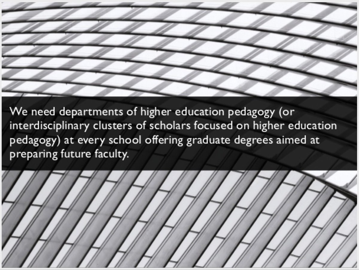 's tweet image. A modest proposal for the future of the field of Higher Education Pedagogy. From my keynote today at #FoL18. 

Here are the full slides: slideshare.net/mobile/jessest…