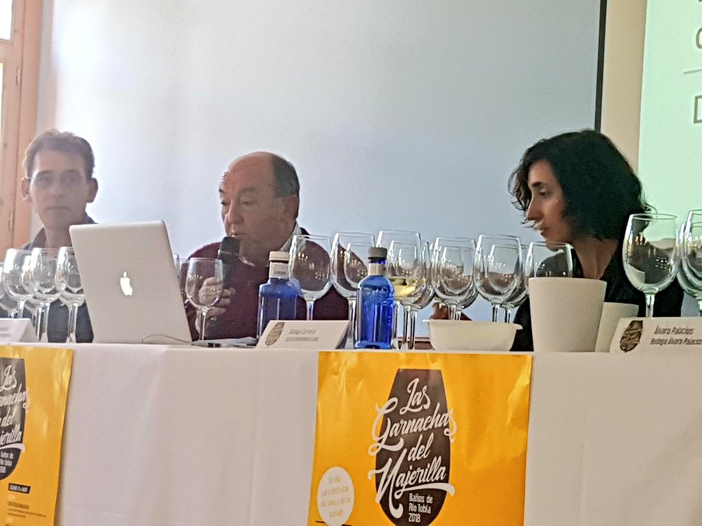 Sanchawine's tweet photo. Algunas imágenes de la jornada de Las Garnachas del Najerilla en @BanosDeRioTobia y de la cata dirigida con gran maestría por Amaya Cervera @spanish_wl @garnachasnaj https://t.co/N65HX7JX1c