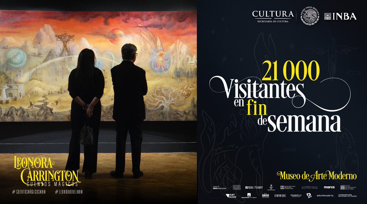 Este fin de semana más de 20 000 personas pudieron disfrutar la exposición "Leonora Carrington. Cuentos mágicos" 😉😉🙃🙃🙃🎉🎉🎉 ¿Ya la visitaron? Estén pendientes por que estamos buscando a nuestro visitante número 100 000 😉😉😉😉😉 #LeonoraenelMAM #CuentosMágicosMAM