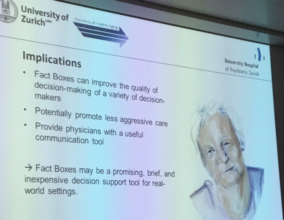 hospicedoctor's tweet photo. Fact Boxes as decision support tools in advanced dementia - re antibiotics and hydration decisions #eapc2018 #DEMFACT study Zürich https://t.co/ylHWT5DJ0E