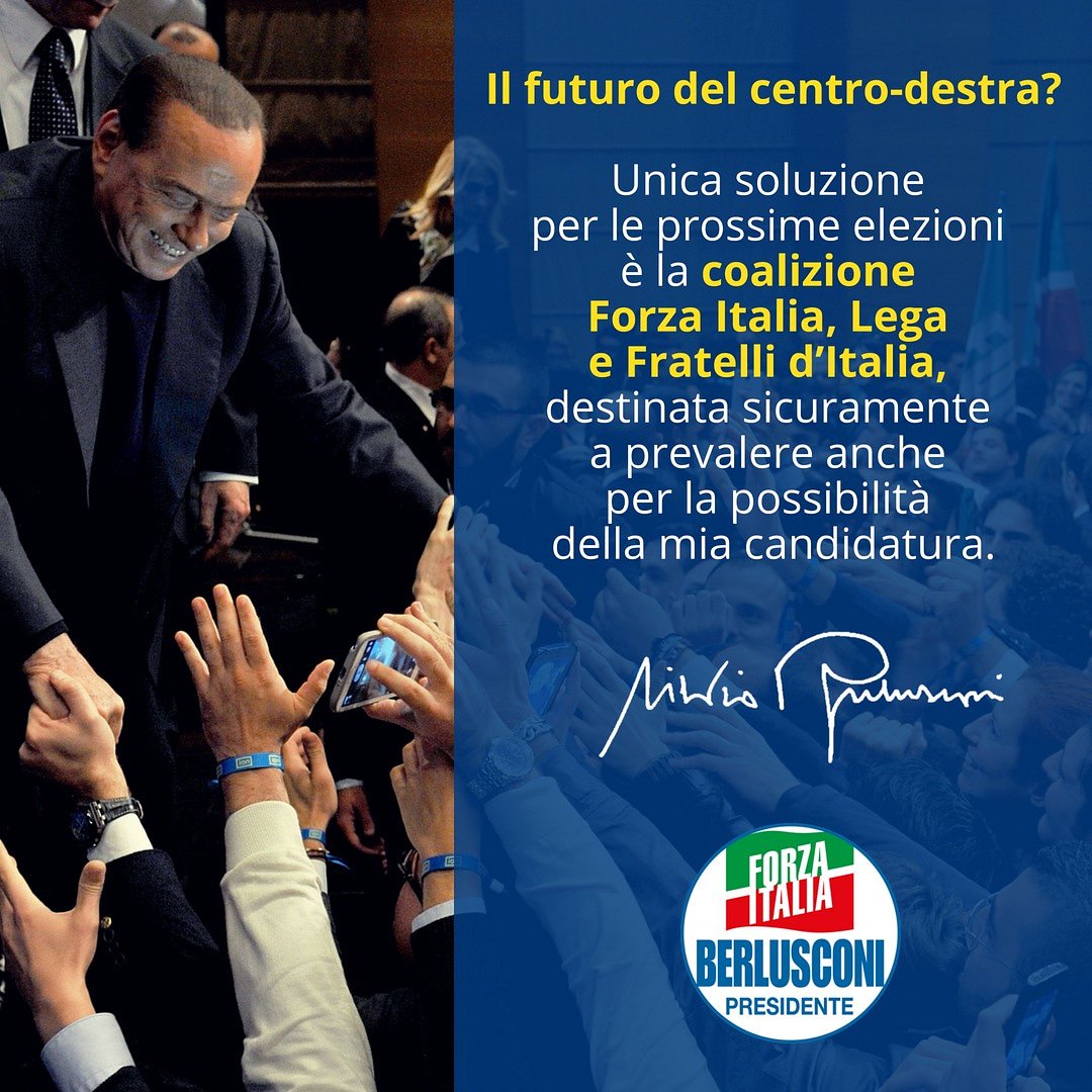 Il futuro del centro-destra? Unica soluzione per le prossime elezioni è la coalizione Forza Italia, Lega e Fratelli d'Italia.