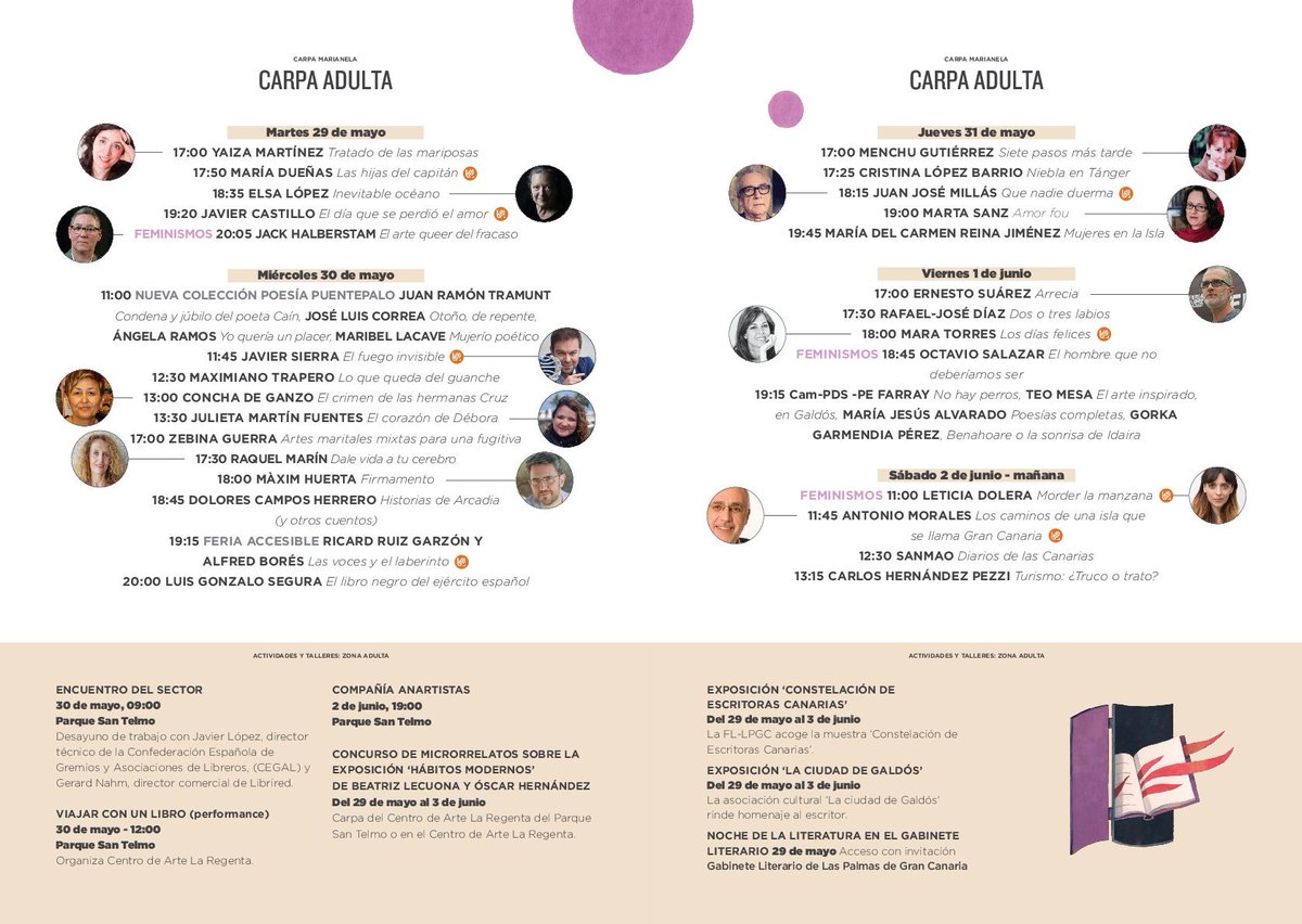 GranCanariaCab's tweet photo. Desde mañana y hasta al 3 de junio regresa la Feria del Libro al Parque de San Telmo.

Tienes una cita con la lectura en la Ciudad de las Letras. 

Consulta el programa de actvidades --> https://t.co/8LnaRxu7tJ https://t.co/FhmrQ1oUC0