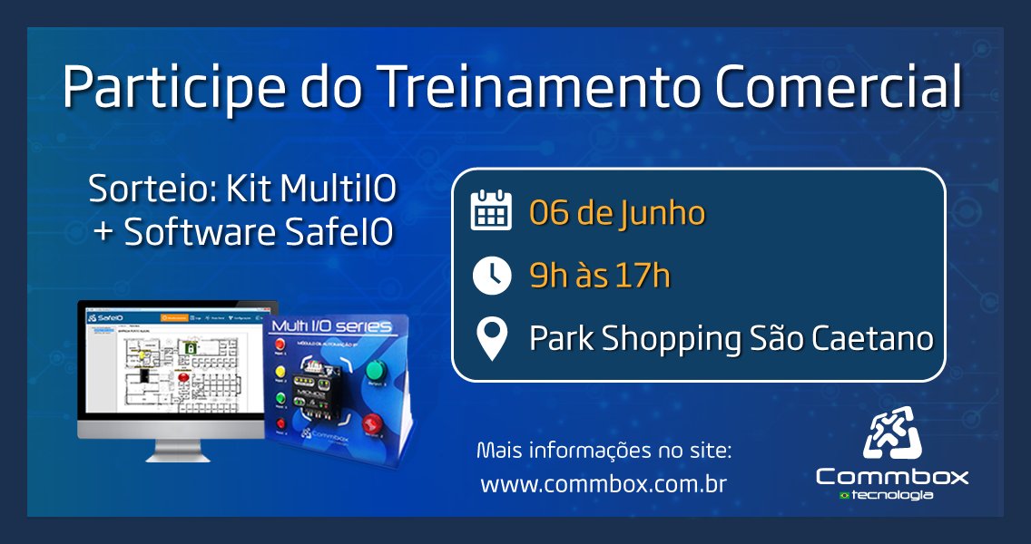 CommboxLTDA's tweet image. Participe do Treinamento Comercial da Commbox com sorteio de um Kit MultiIO + Software SafeIO. 
#segurancaeletronica #segurancacorporativa #automacaoemseguranca ⬇️⬇️⬇️