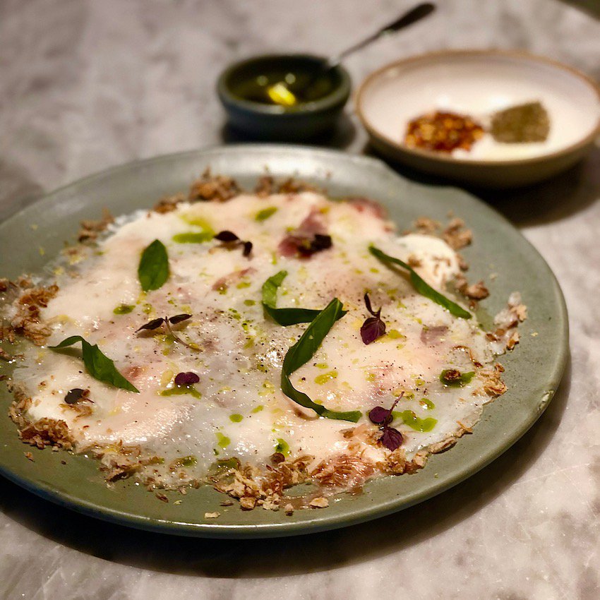 Yellowtail and sea bass carpaccio stracciatella, basil oil, lemon and a hint of shiso
.
.
.
#marylebone #bestfood #italianfood #italiancuisine #londonrestaurant #bestrestaurants #londonfoodie #italianfoodbloggers #italianfoodporn