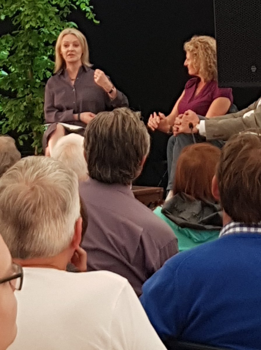 trussliz's tweet photo. At debate on corporate power and the state, I say Putin and Kim Jong Un are a greater threat to world stability than Mark Zuckerberg and Jeff Bezos. #corporationvnation #HTLGI2018 https://t.co/dXsPZ9j04N