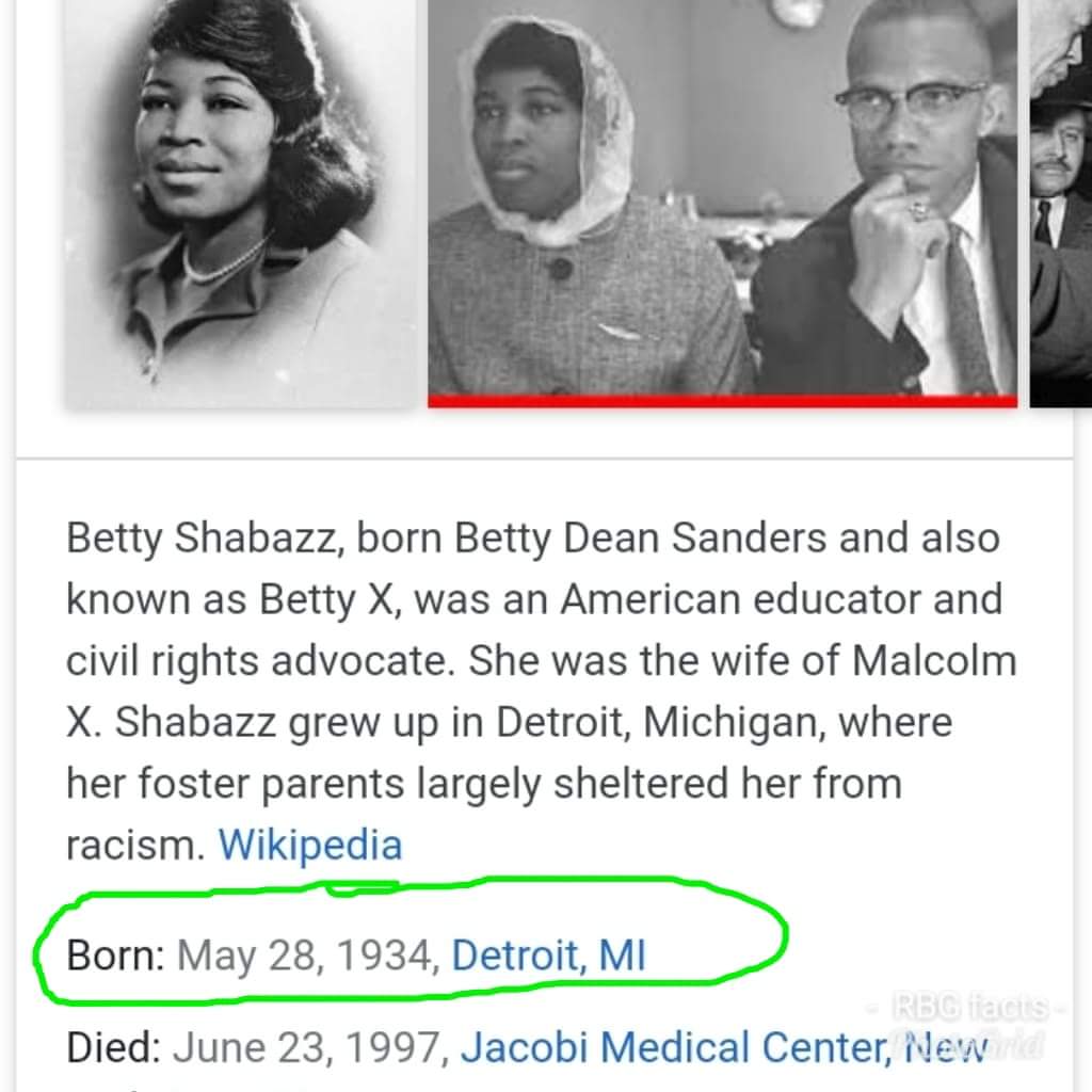 HAPPY BIRTHDAY THE LATE BETTY SHABAZZ! 