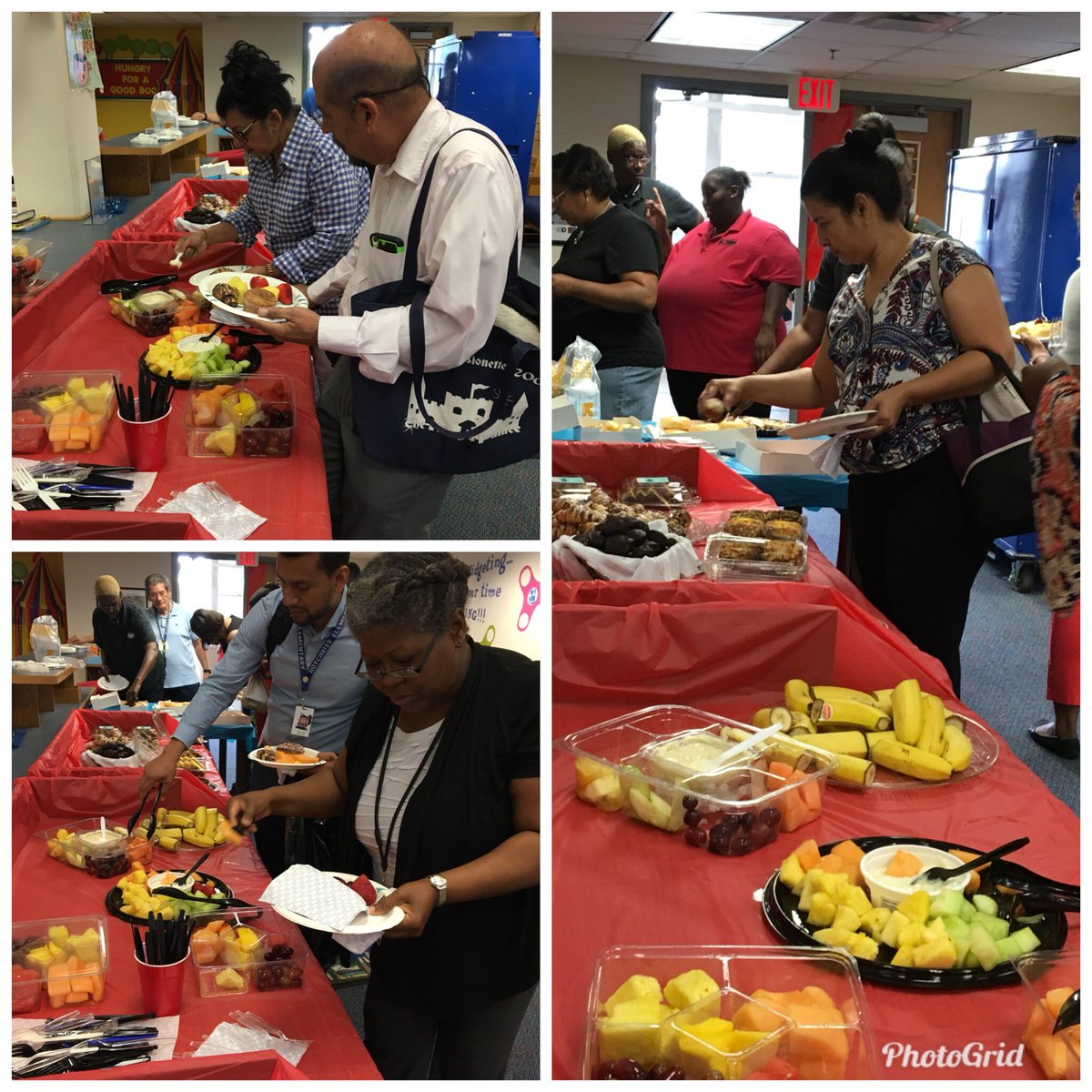 DISDConrad's tweet photo. SPED/CAMP sponsored a delicious breakfast “tailgate”!!! #AtHotchkisswecelebrateeachother @MRamirezDISD  @DanforDISD https://t.co/nqbiJ39pe0