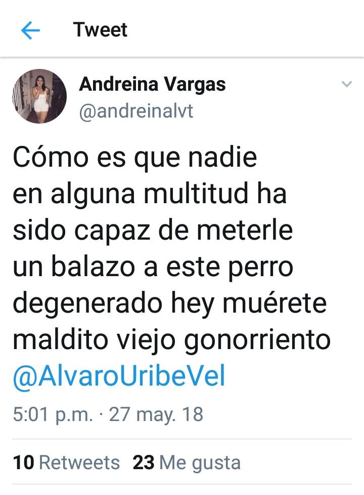 zuletista71's tweet photo. Señores @FiscaliaCol está señorita @andreinalvt que trabaja o es médico en el Hospital Fernando Troconis de Santa Marta amenaza de muerte el presi @AlvaroUribeVel. Anexo fotos de la señorita. Quedamos atentos a los resultados. https://t.co/opEEYmHcDl