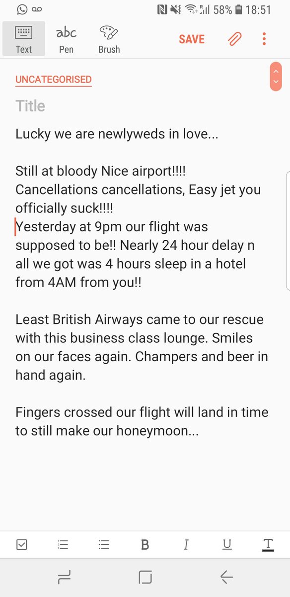 Thompson11J's tweet photo. Thank you @British_Airways let's hope @TUIUK have better customer service than @easyJet and help us make our honeymoon special #honeymoon #easyjet #britishairways #Tui https://t.co/tEBWHVUvKc