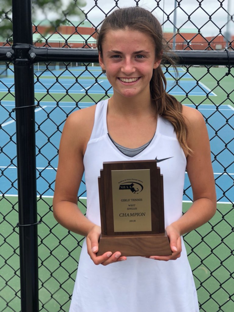 ChaugAthletics's tweet photo. Congratulations to Haley Gurski.  Western Mass singles champion 2018.  Well done Haley!! https://t.co/VttKXlqAw8