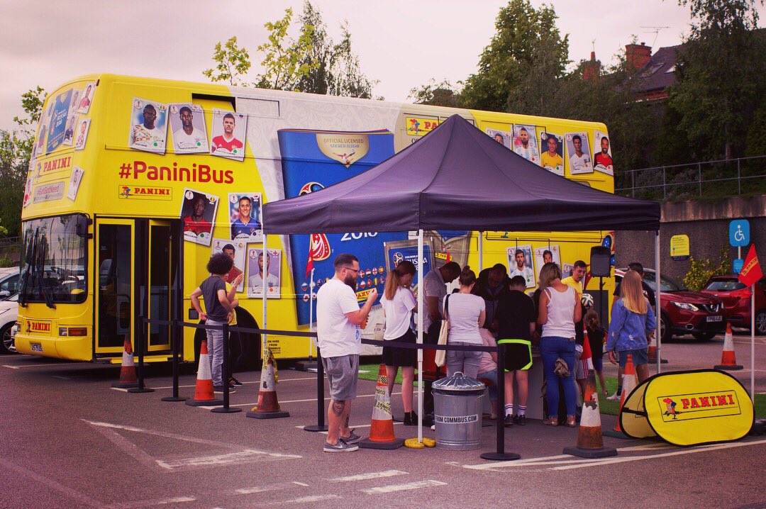 Commbus's tweet photo. DAY 3 ✅ Tomorrow the Panini Buses are on site in Milton Keynes & Newcastle ! @OfficialPanini #PaniniBus #roadshowbus #GotGotNeed https://t.co/nyTPDOHUwa